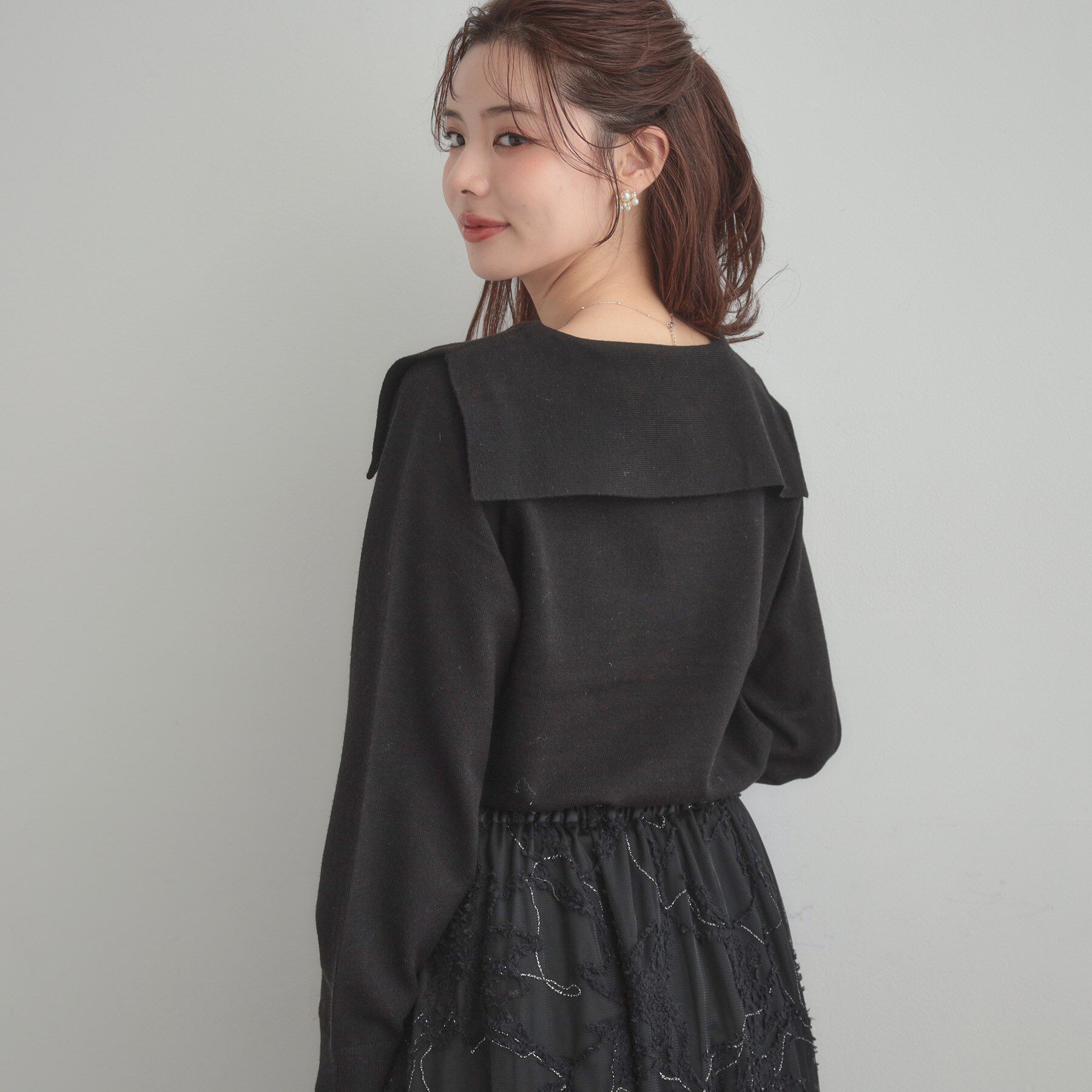 Couture broach「リボンカラーデザインニット」|ニット・セーター|