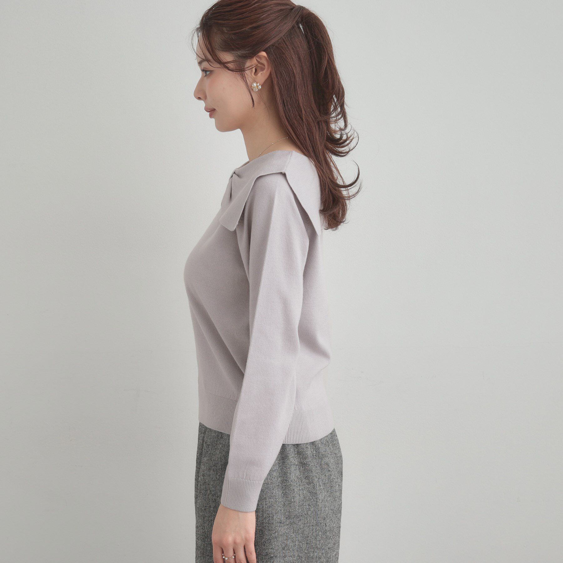 Couture broach「リボンカラーデザインニット」|ニット・セーター|