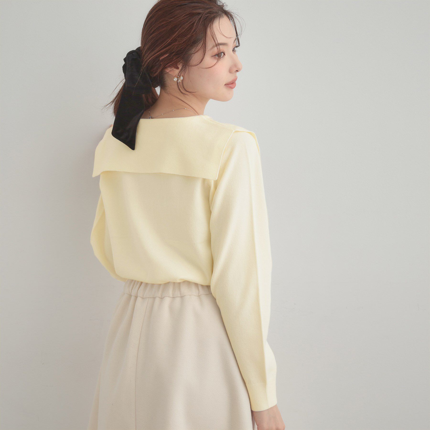 Couture broach「リボンカラーデザインニット」|ニット・セーター|