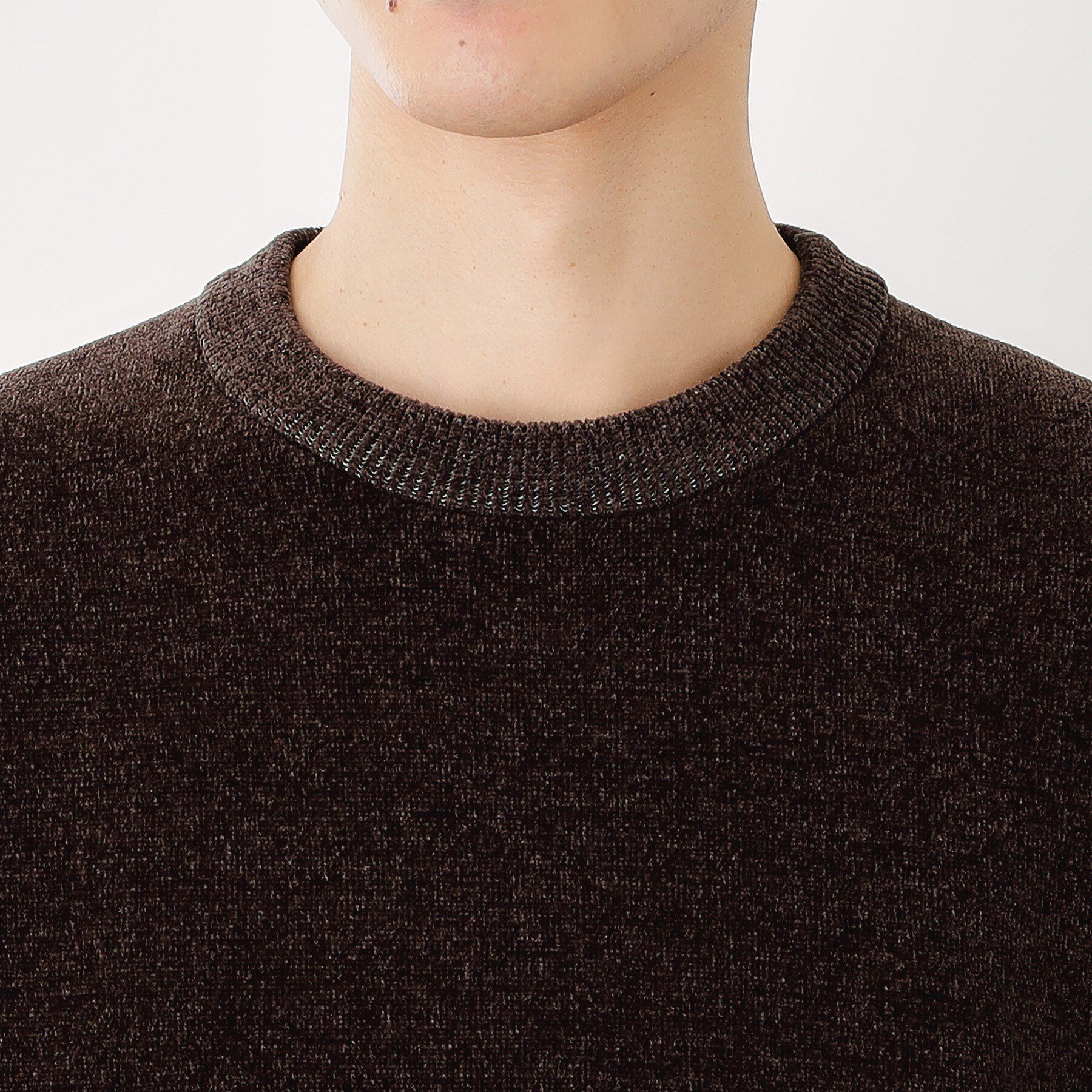 THE SHOP TK「【包み込まれるような柔らかさ】配色モールニット 洗濯機OK」|ニット・セーター|