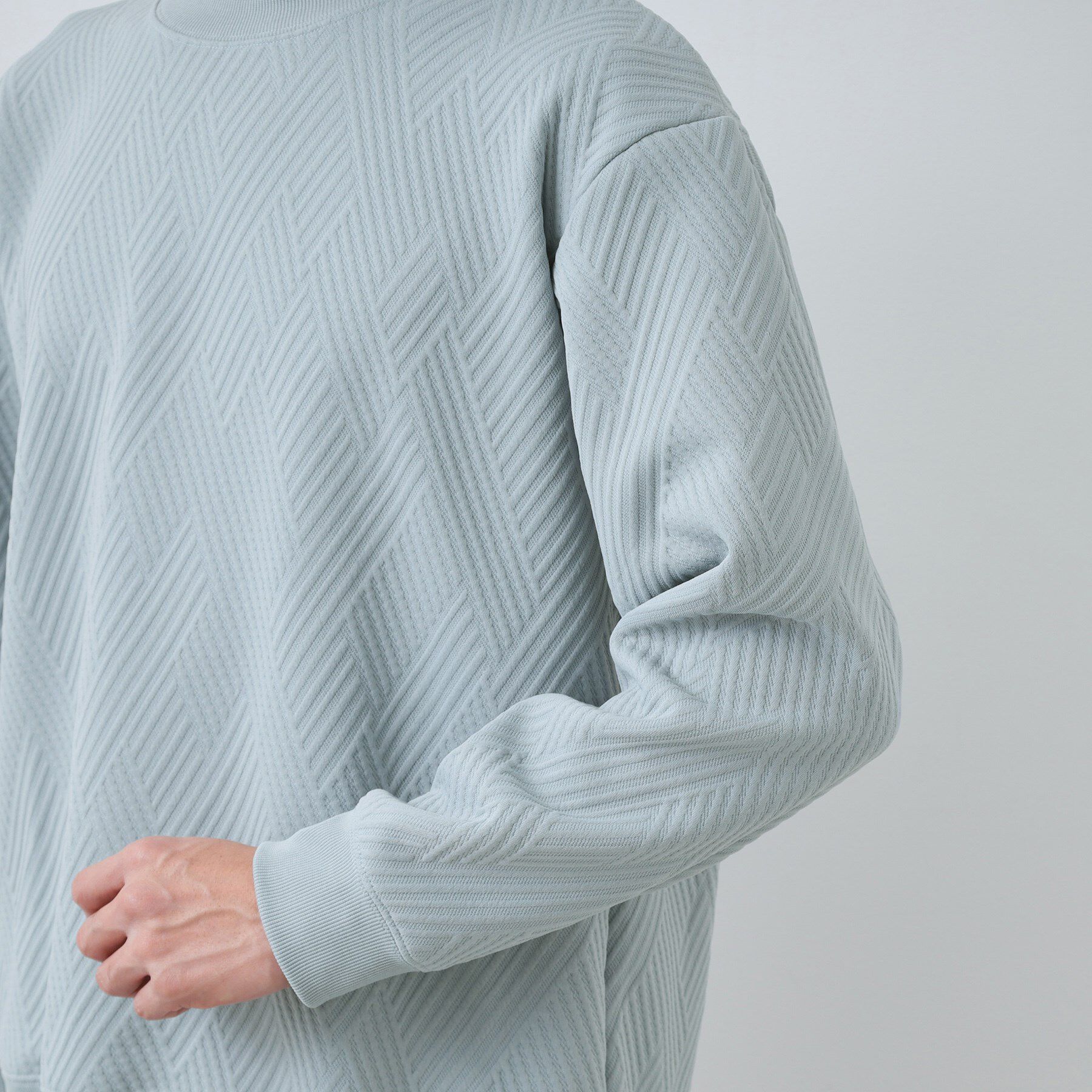 THE SHOP TK「【大人の上品カジュアルに】ふくれキルトスウェット　軽量/洗濯機OK」|パーカー|