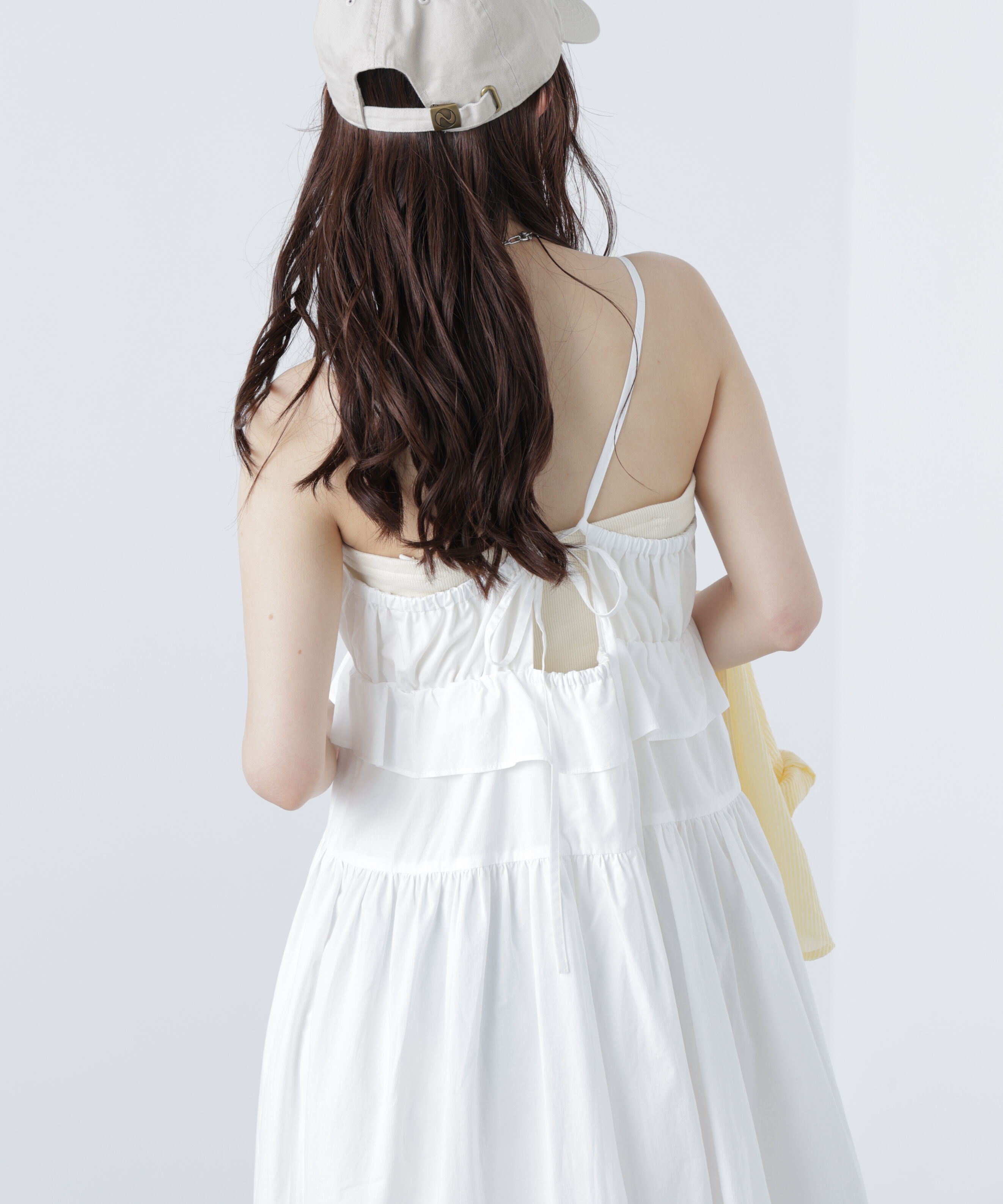  「ペプラムキャミティアードワンピース」|ワンピース|