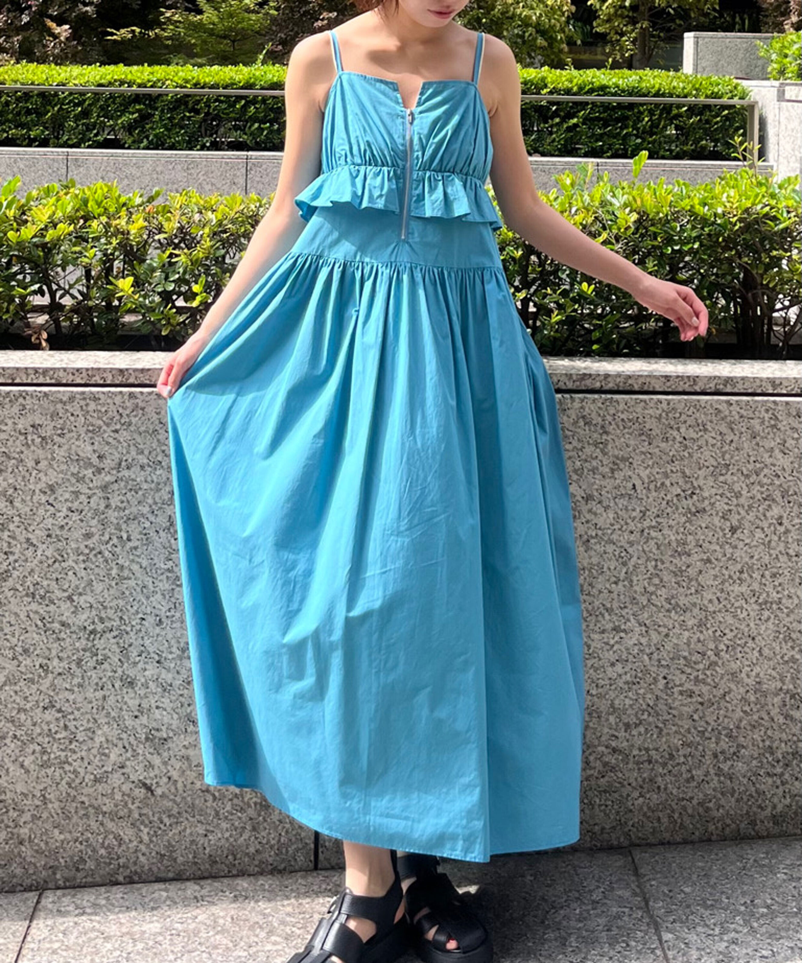  「ペプラムキャミティアードワンピース」|ワンピース|