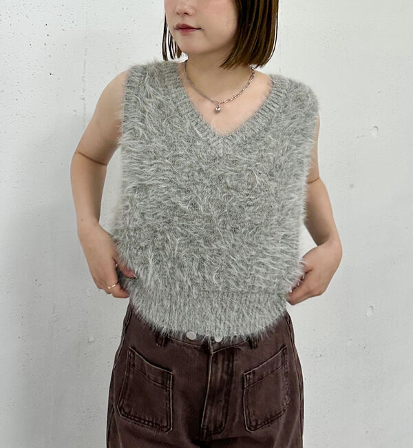 archives「メランジフェザーニットベスト」|ニット・セーター|