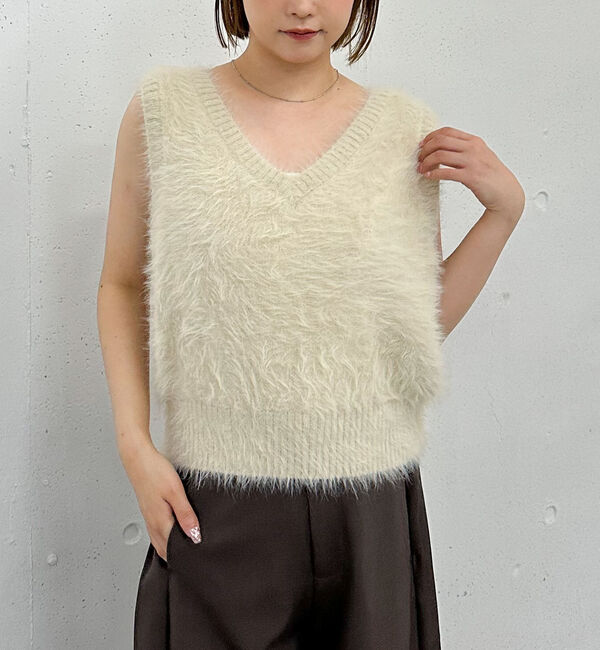 archives「メランジフェザーニットベスト」|ニット・セーター|