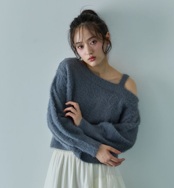 archives「ラメフェザーワンショルニットプルオーバー」|ニット・セーター|