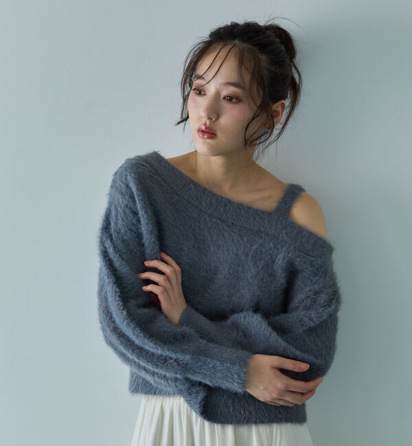 archives「ラメフェザーワンショルニットプルオーバー」|ニット・セーター|