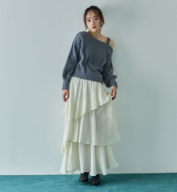 archives「ラメフェザーワンショルニットプルオーバー」|ニット・セーター|