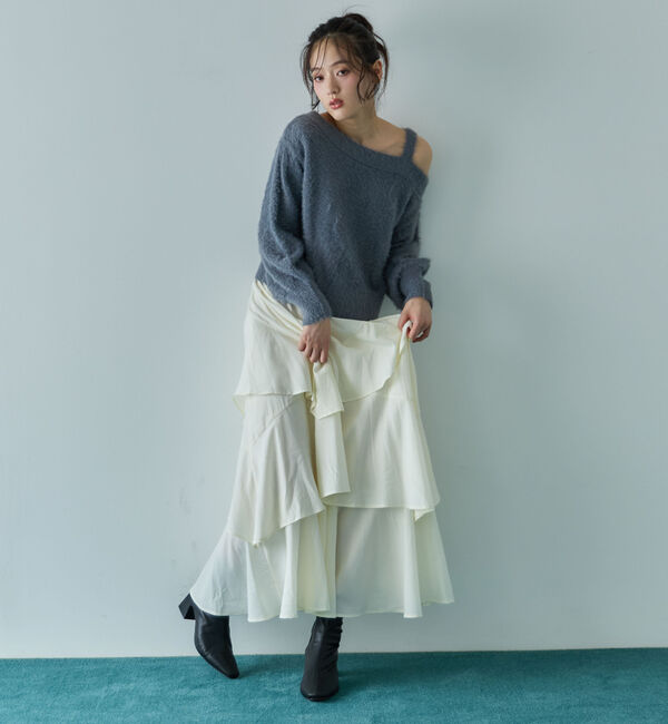 archives「ラメフェザーワンショルニットプルオーバー」|ニット・セーター|