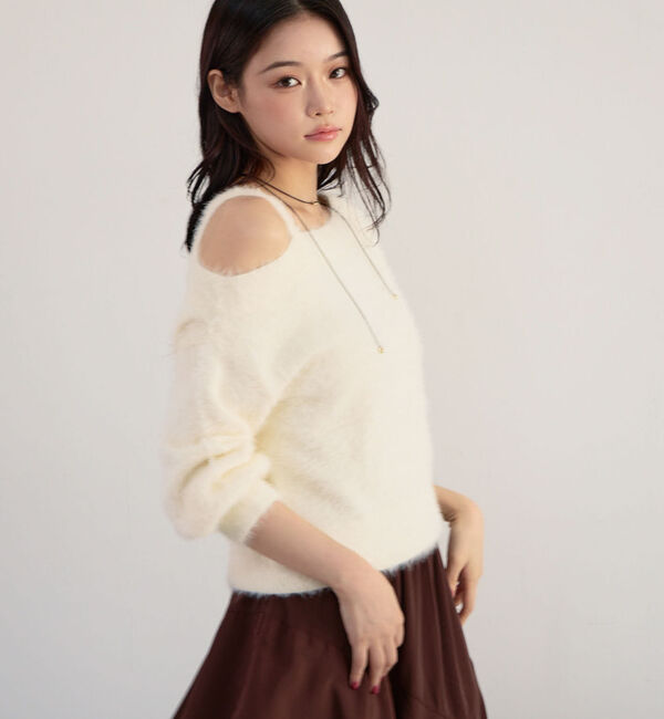 archives「ラメフェザーワンショルニットプルオーバー」|ニット・セーター|