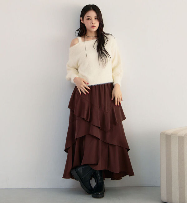 archives「ラメフェザーワンショルニットプルオーバー」|ニット・セーター|