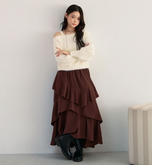 archives「ラメフェザーワンショルニットプルオーバー」|ニット・セーター|