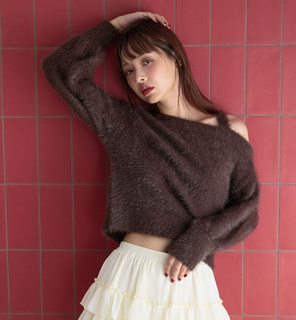 archives「ラメフェザーワンショルニットプルオーバー」|ニット・セーター|