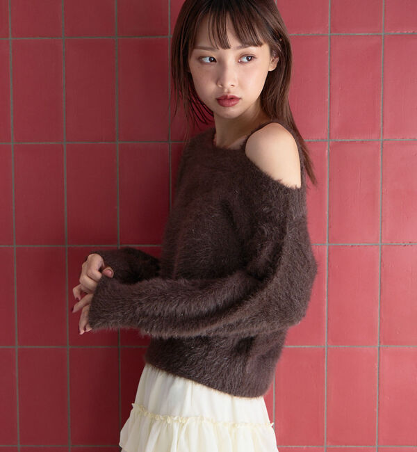 archives「ラメフェザーワンショルニットプルオーバー」|ニット・セーター|