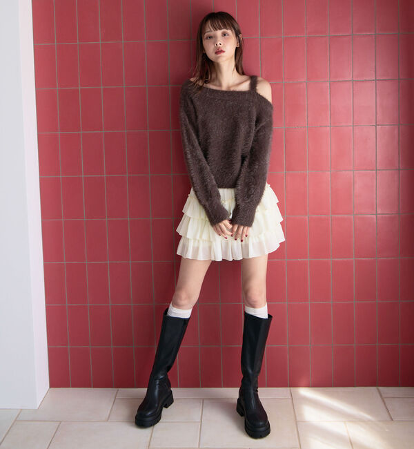 archives「ラメフェザーワンショルニットプルオーバー」|ニット・セーター|