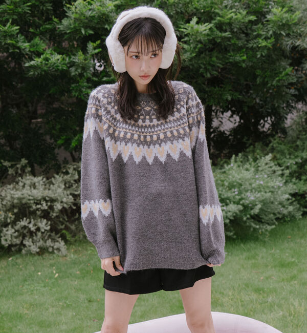 archives「ハートミックスノルディックニットプルオーバー」|ニット・セーター|