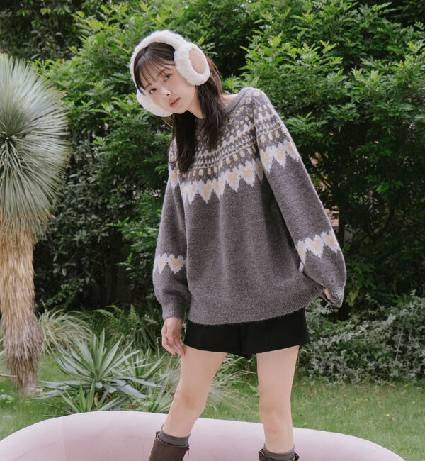 archives「ハートミックスノルディックニットプルオーバー」|ニット・セーター|