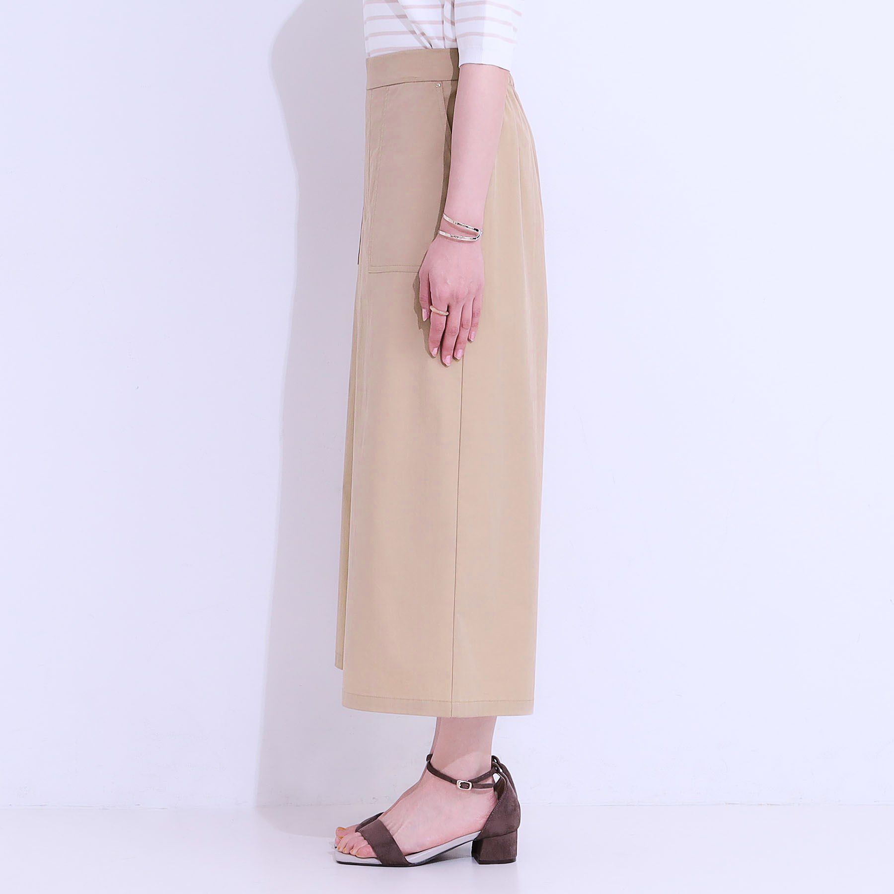 SHOO･LA･RUE「【ひんやり/UV】きれいめにもカジュアルにも ベイカーガウチョパンツ」|その他|