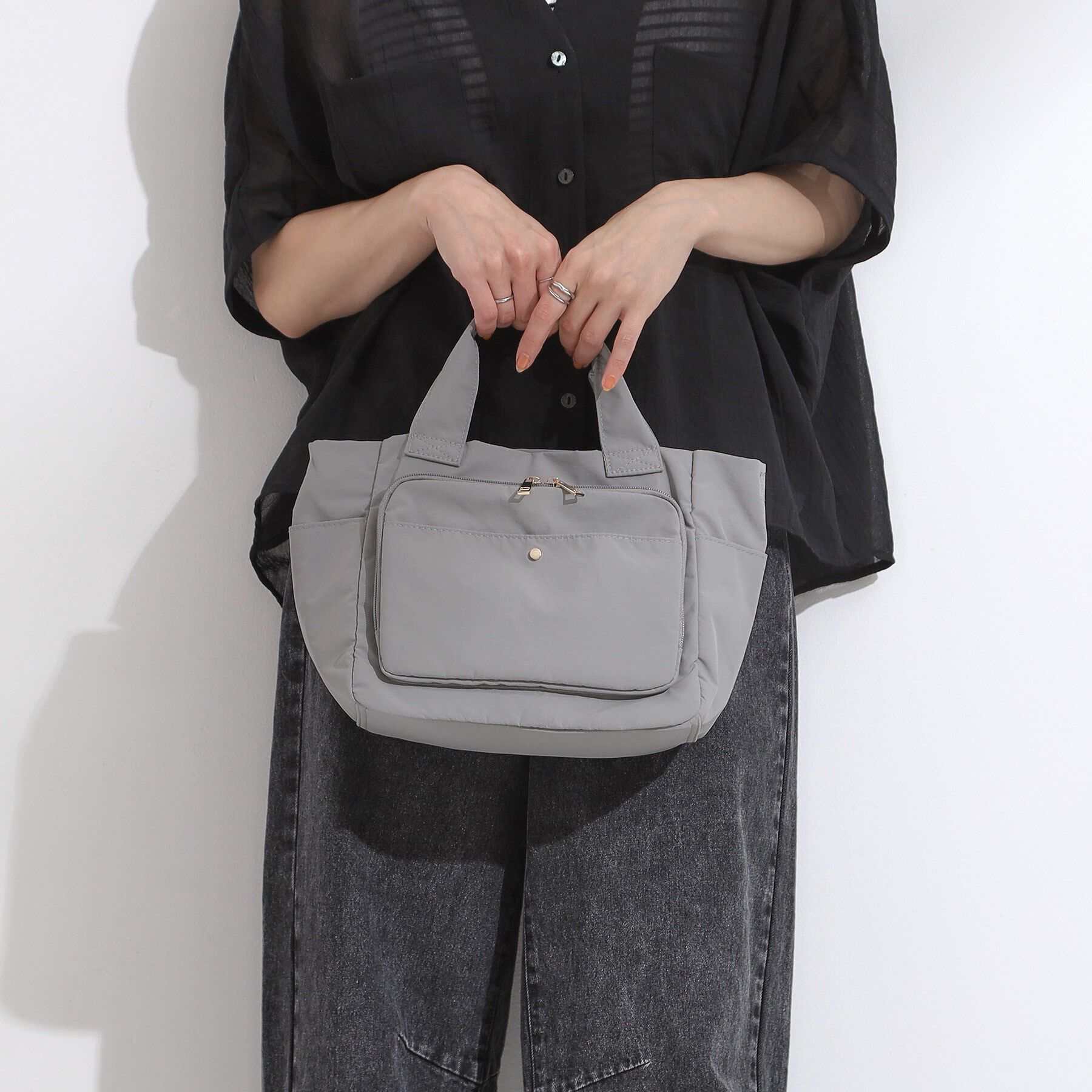 SHOO･LA･RUE「【撥水／2WAY】フロントポケット10ポケットトートバッグ」|トートバッグ|