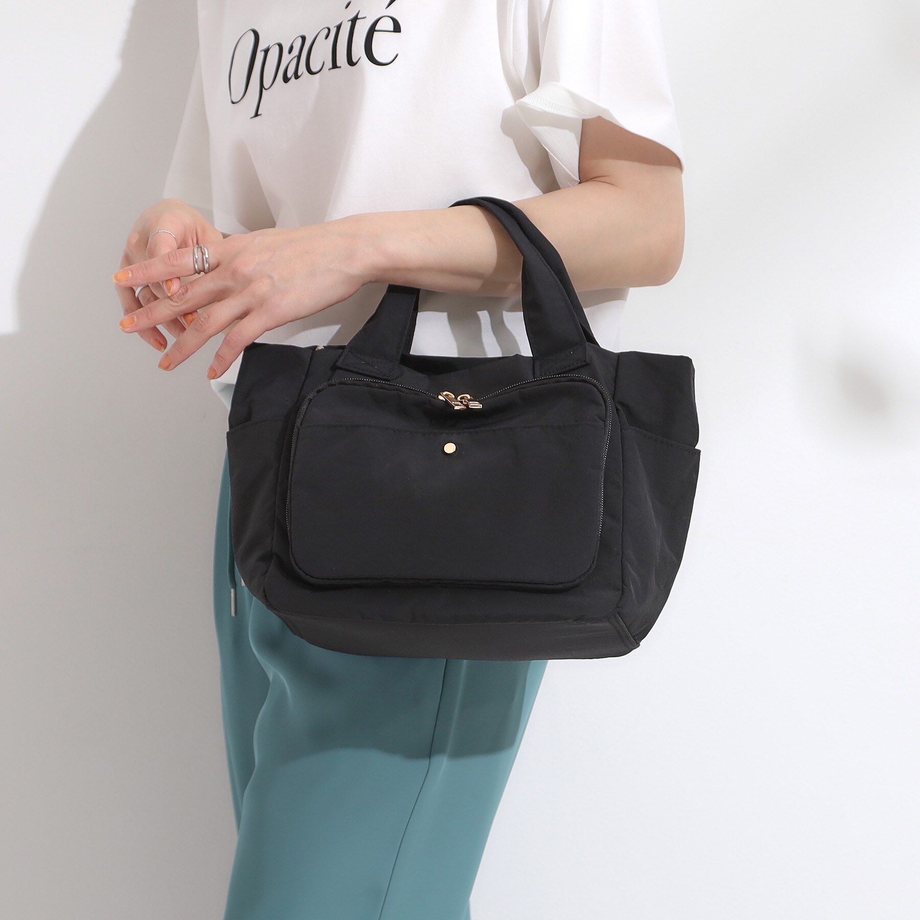 SHOO･LA･RUE「【撥水／2WAY】フロントポケット10ポケットトートバッグ」|トートバッグ|