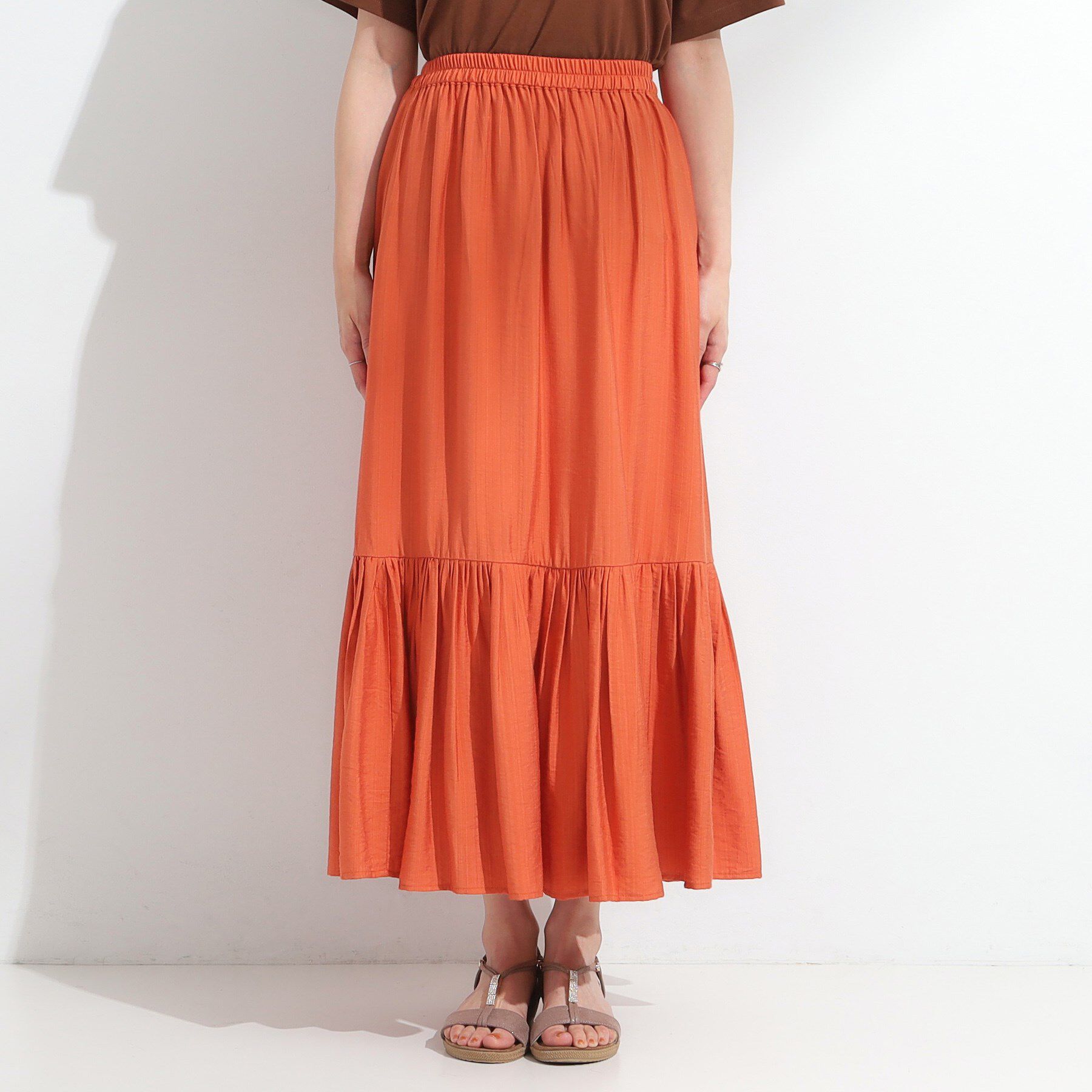 SHOO･LA･RUE「麻調ティアードスカート」|スカート|