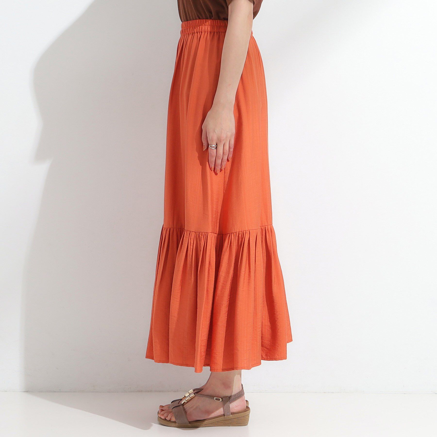 SHOO･LA･RUE「麻調ティアードスカート」|スカート|