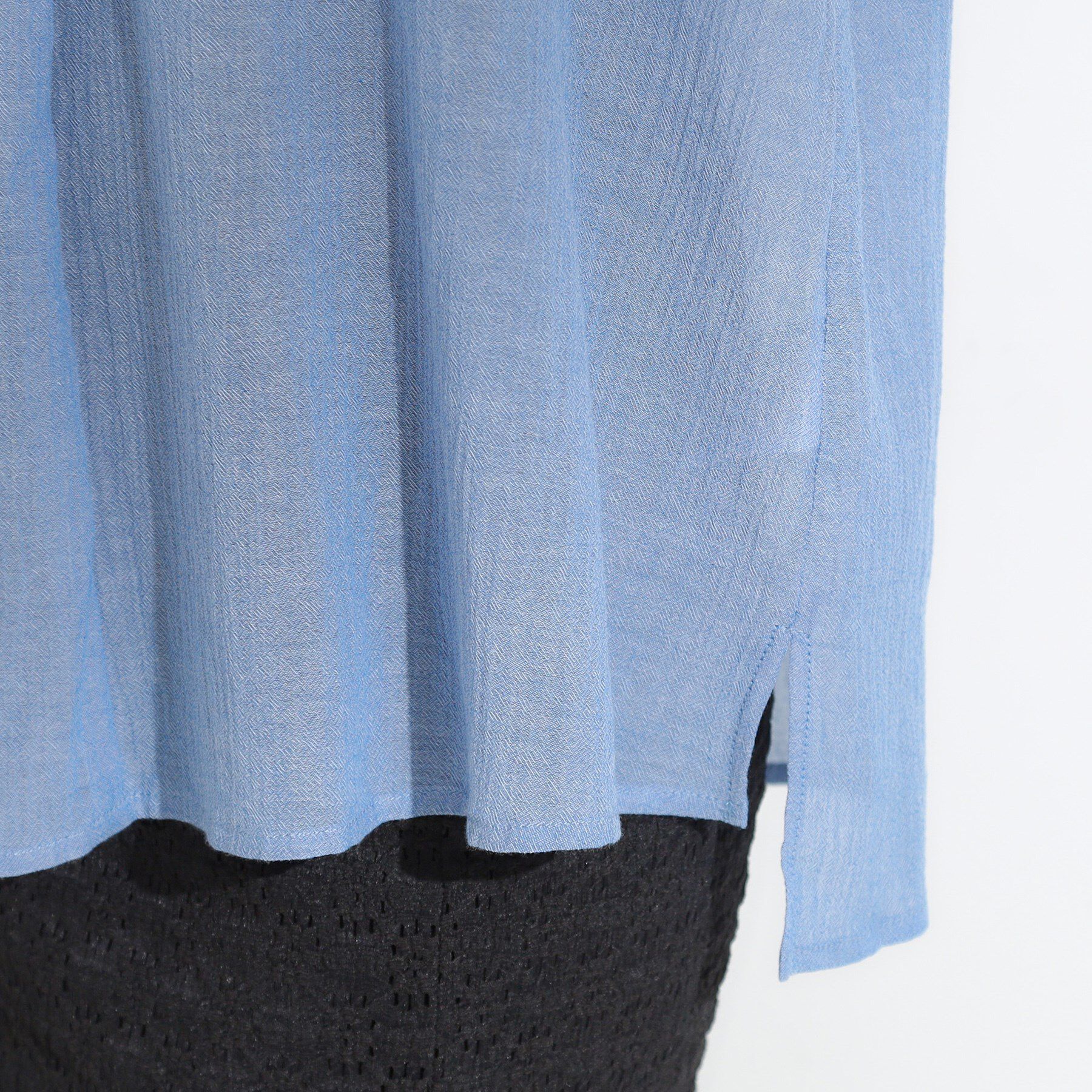 SHOO･LA･RUE「【S-LL】きれいに体型カバー さらシャリコットン スキッパーシャツ」|シャツ・ブラウス|