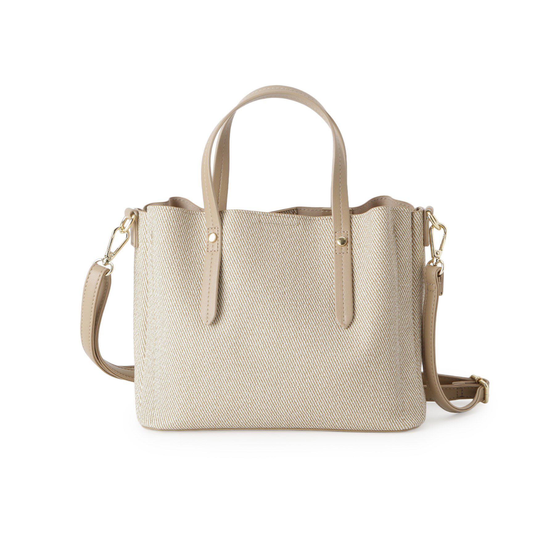 SHOO･LA･RUE「【2WAY】キャンバス風合皮トート」|トートバッグ|