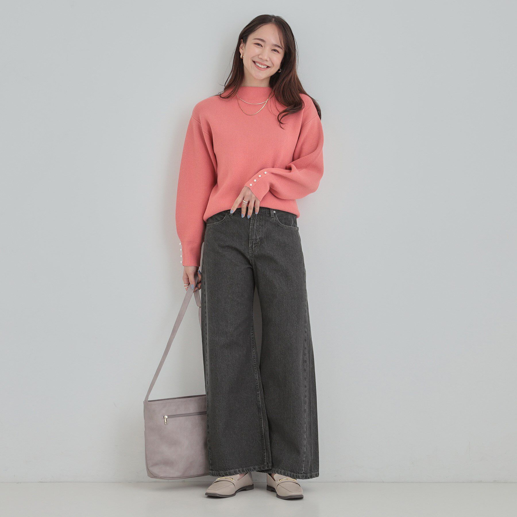 SHOO･LA･RUE「【SHOO・LA・RUE DENIM】体型カバーにも バギーワイドパンツ」|デニム|