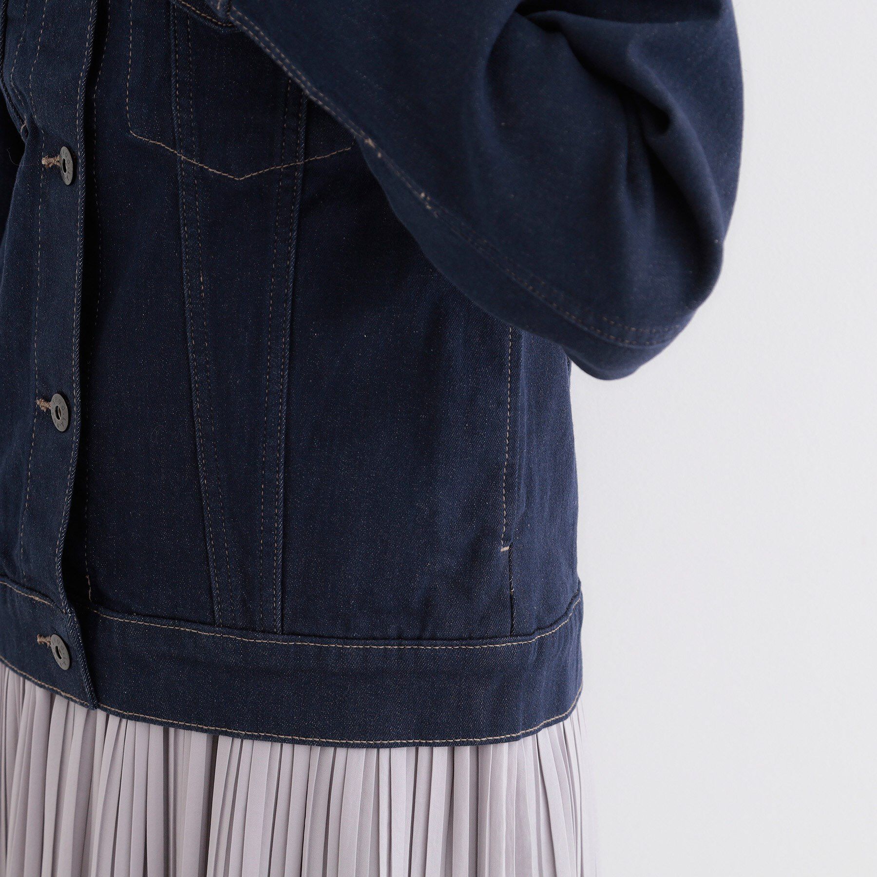 SHOO･LA･RUE「【SHOO・LA・RUE DENIM】大人のための ストレッチ コンパクトデニムジャケット」|デニムジャケット|