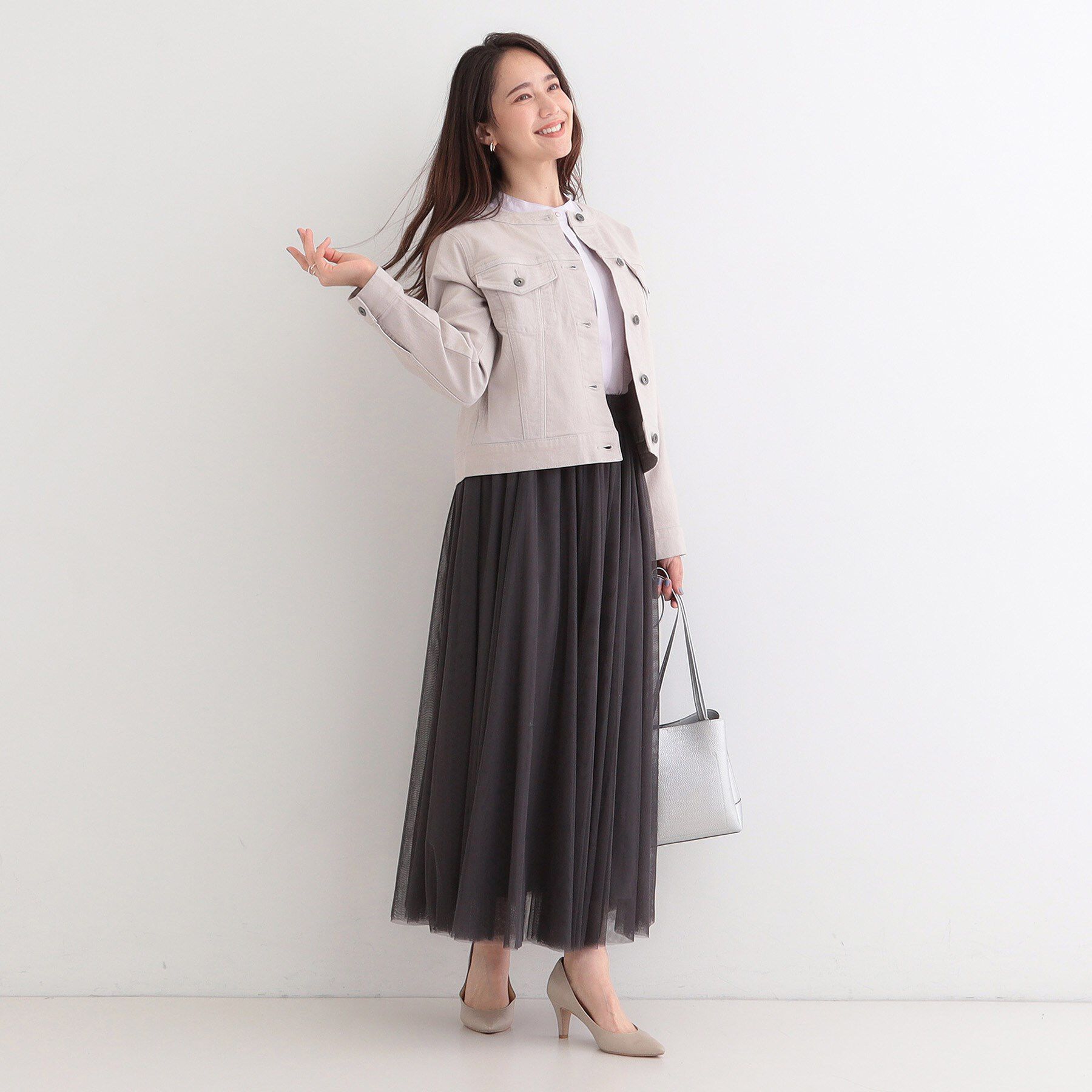 SHOO･LA･RUE「【SHOO・LA・RUE DENIM】大人のための ストレッチ コンパクトデニムジャケット」|デニムジャケット|