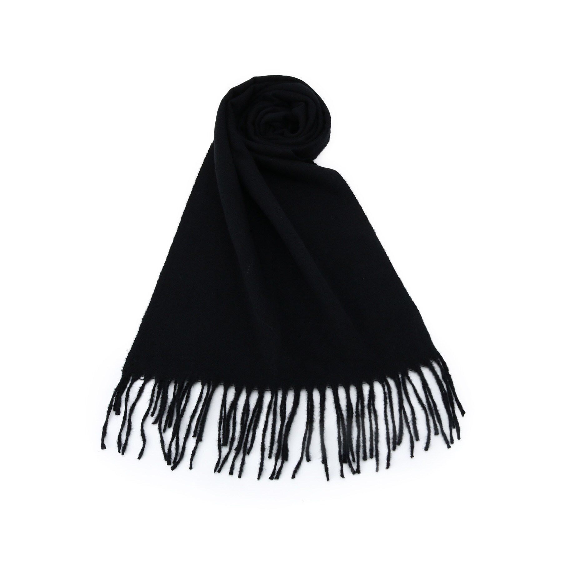 ITS&rsquo;DEMO「【8色／洗濯可】クリーミータッチ40幅無地ストール」|ストール|ブラック(019)