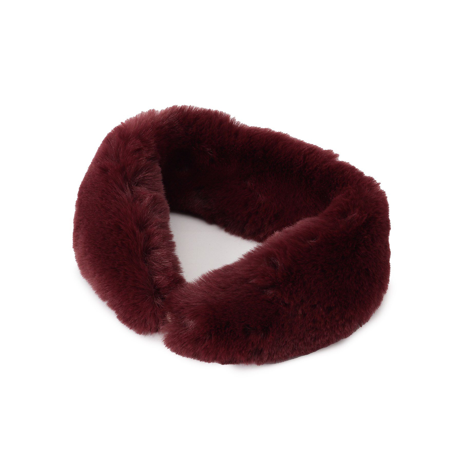 ITS&rsquo;DEMO「【手洗い可】マグネット付きファーティペット」|ストール|ボルドー(064)