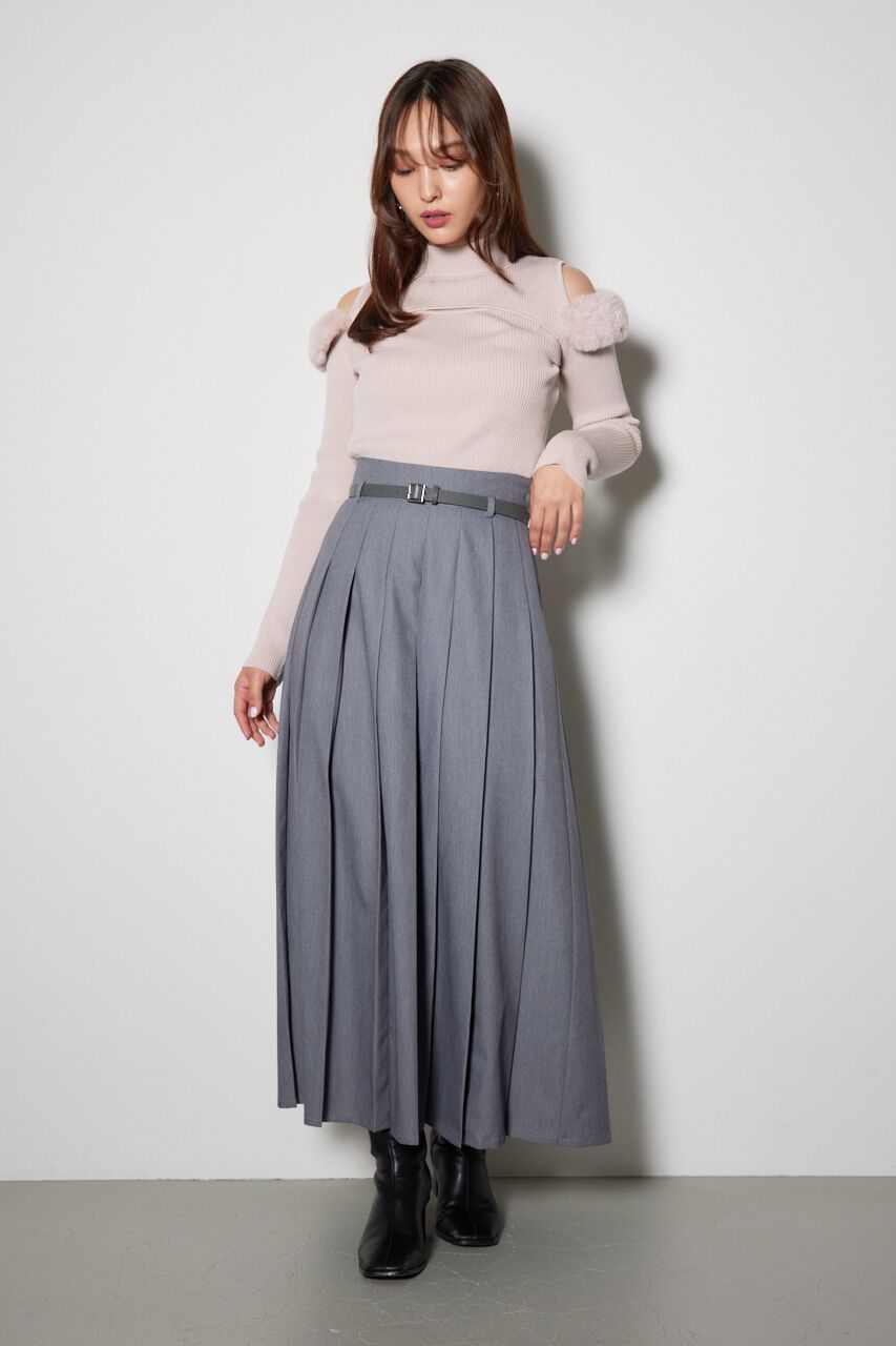 rienda「プリーツスリットスコートショートパンツ」|その他|