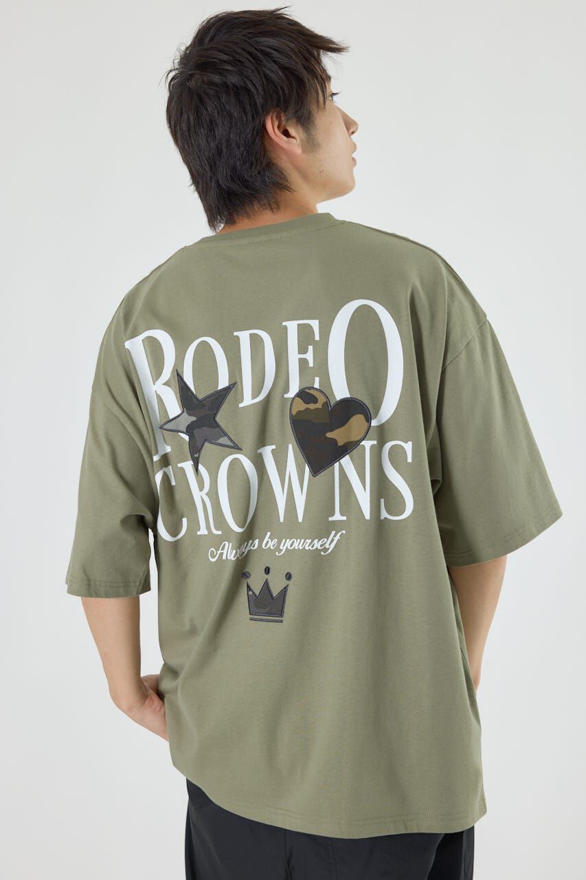 RODEO CROWNS「カモフラアップリケTシャツ」|Tシャツ・カットソー|