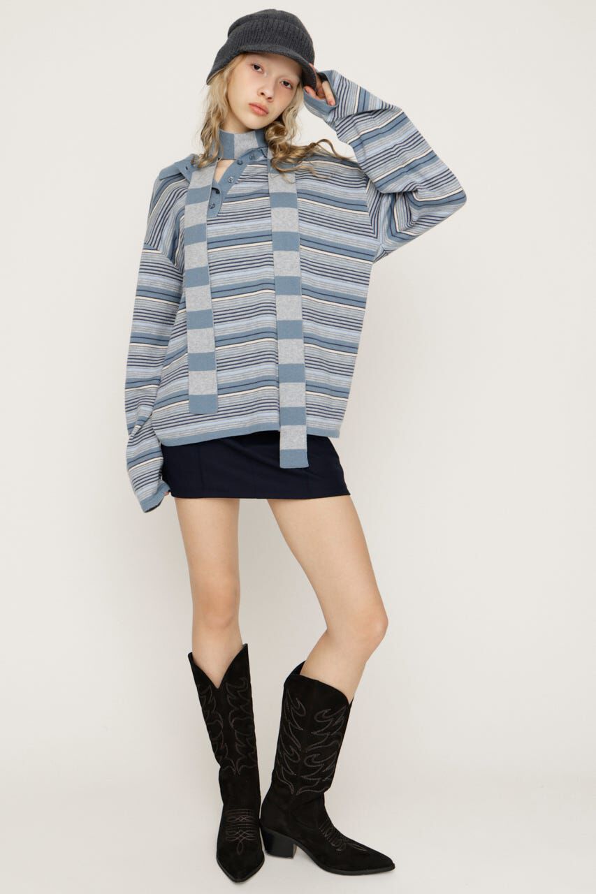 SLY「HG KNIT ASYMMETRY トップス」|ニット・セーター|