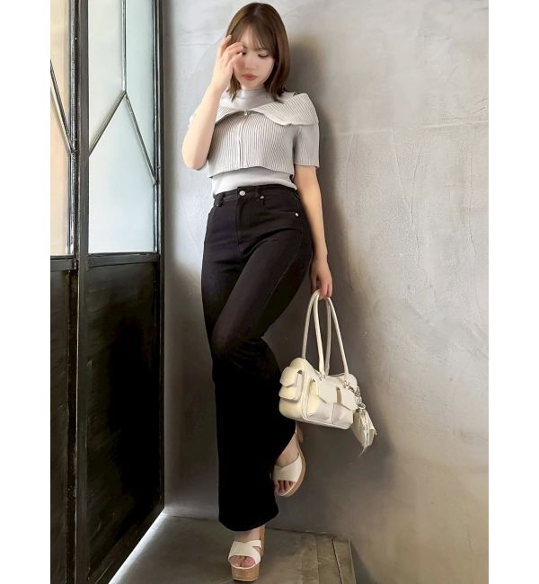 dazzlin「【骨格ウェーブ向け】フレアデニムパンツ」|デニム|