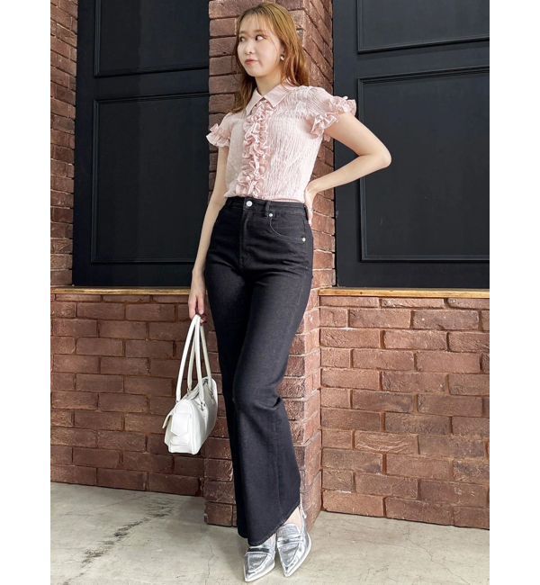 dazzlin「【骨格ウェーブ向け】フレアデニムパンツ」|デニム|