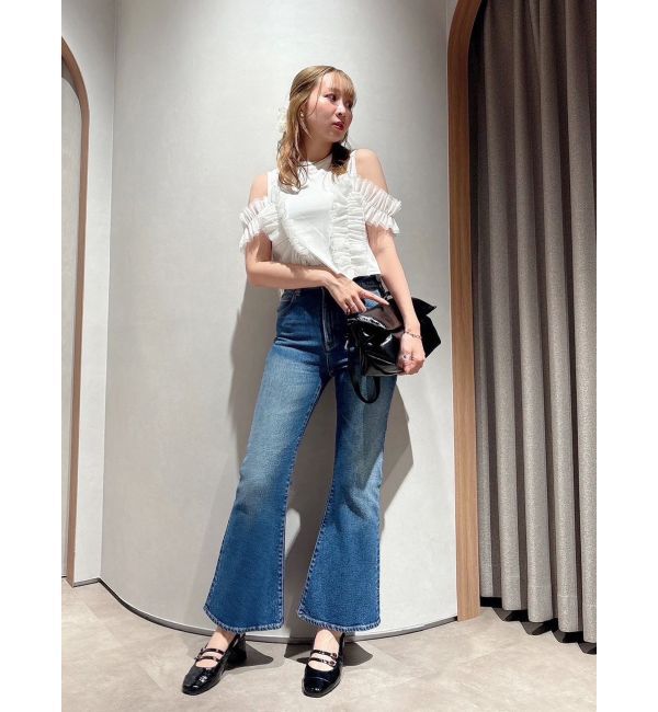 dazzlin「【骨格ウェーブ向け】フレアデニムパンツ」|デニム|