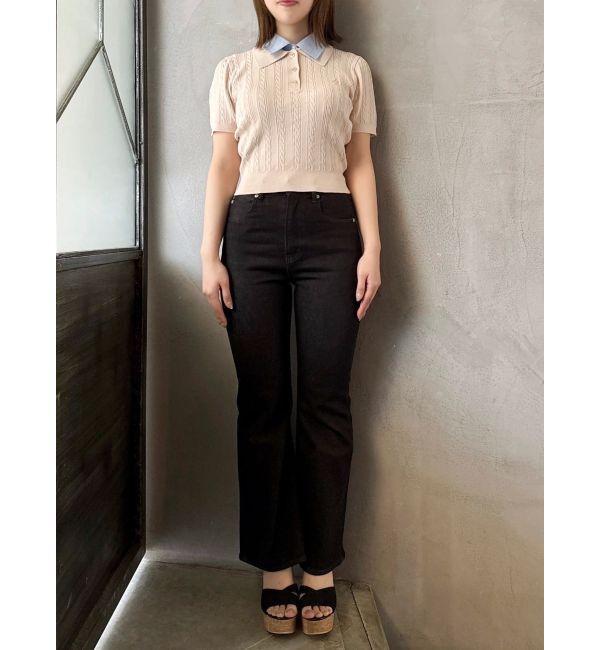 dazzlin「【骨格ウェーブ向け】フレアデニムパンツ」|デニム|