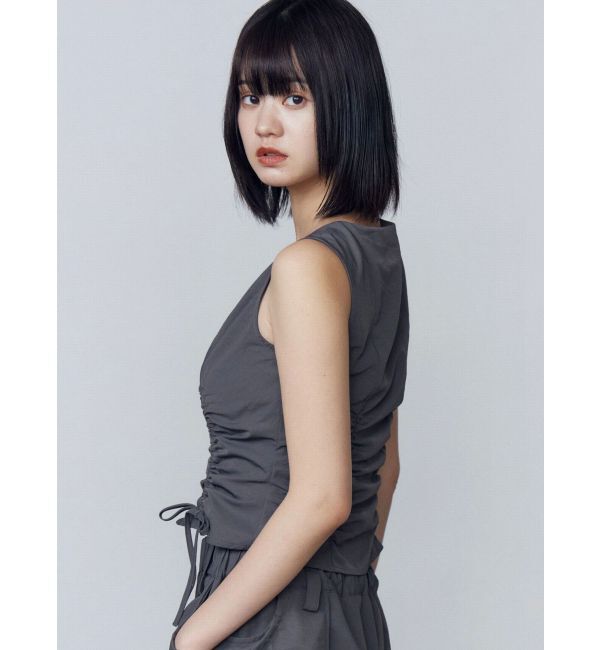 EMODA「リボンギャザートップ」|Tシャツ・カットソー|