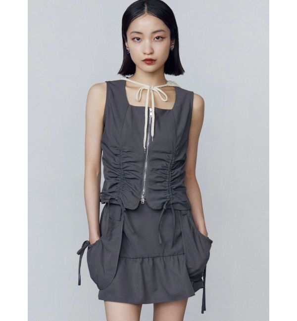 EMODA「リボンギャザートップ」|Tシャツ・カットソー|