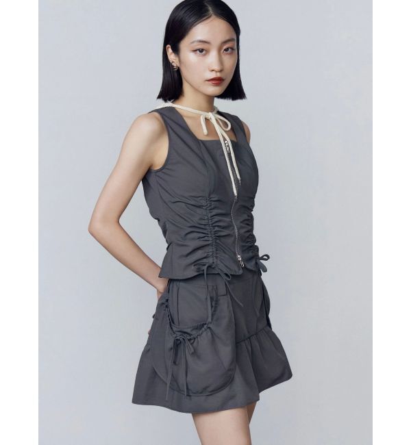 EMODA「リボンギャザートップ」|Tシャツ・カットソー|