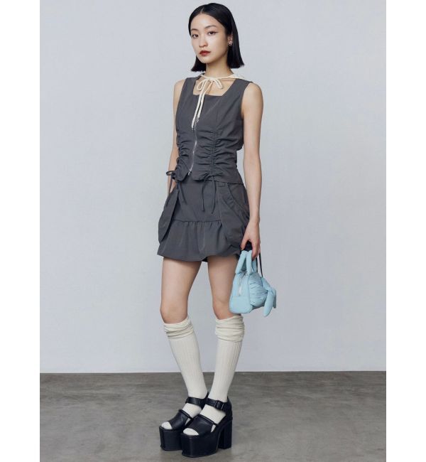 EMODA「リボンギャザートップ」|Tシャツ・カットソー|