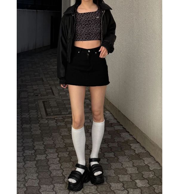 EMODA「シアーベロアプレートクロップトップ」|Tシャツ・カットソー|