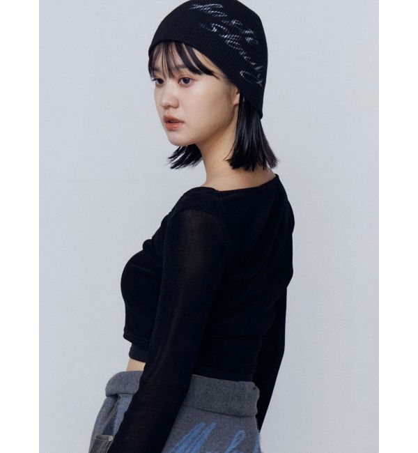 EMODA「シアーベロアプレートクロップトップ」|Tシャツ・カットソー|