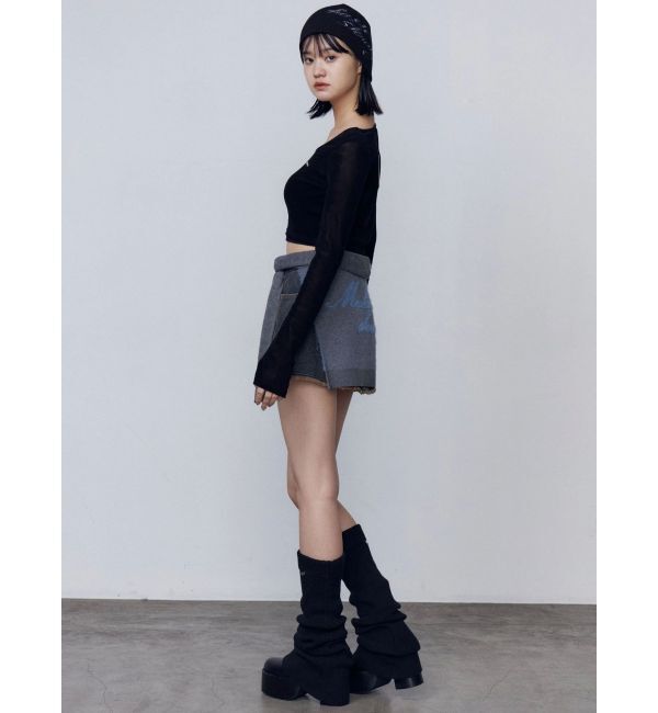 EMODA「シアーベロアプレートクロップトップ」|Tシャツ・カットソー|