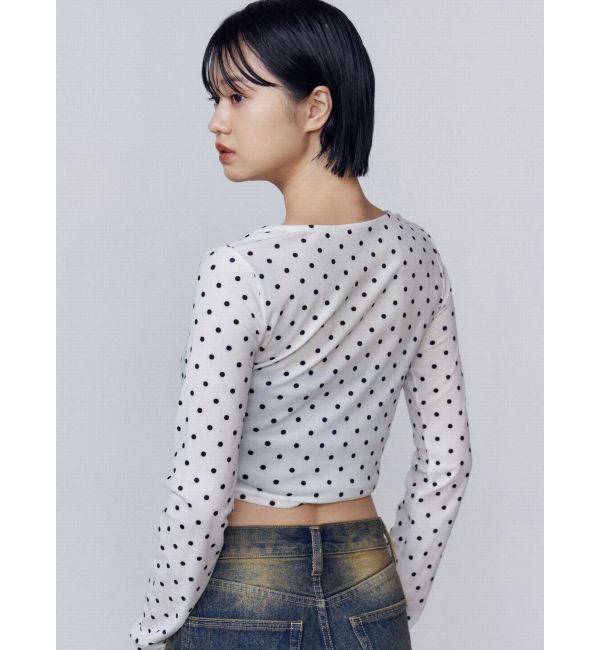 EMODA「シアーベロアプレートクロップトップ」|Tシャツ・カットソー|