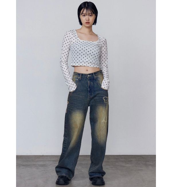 EMODA「シアーベロアプレートクロップトップ」|Tシャツ・カットソー|