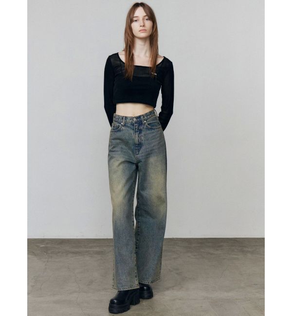 EMODA「シアーベロアプレートクロップトップ」|Tシャツ・カットソー|